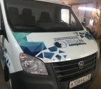 Печать и монтаж наклейки на Газель